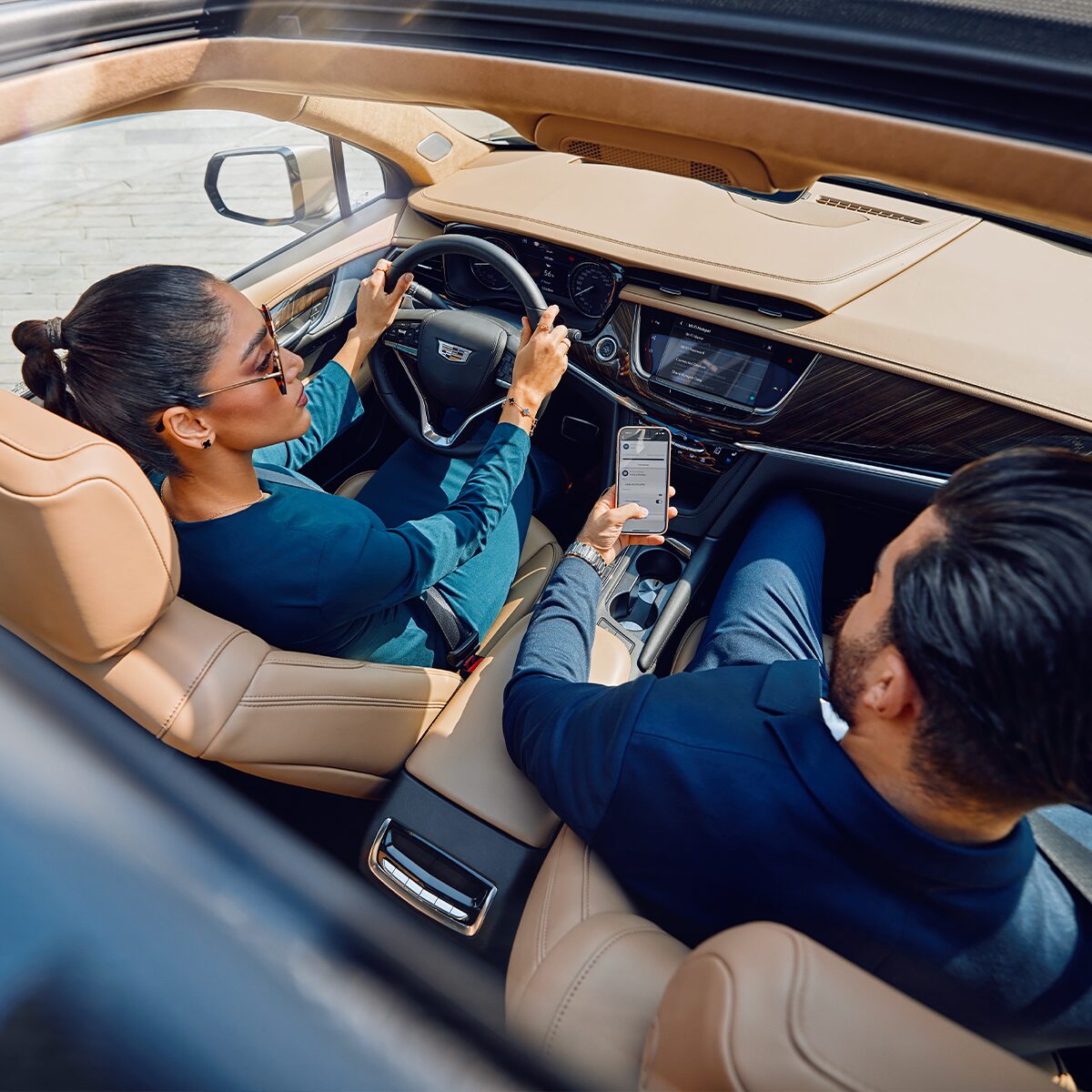 couple inside car